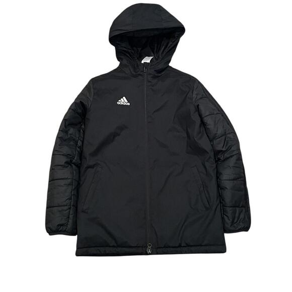 Adidas Black Puffer Jacket Kids Size Small – Winter Y2K - Picture 1 of 4
